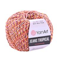 Obrázok ku produktu Pletacia priadza YarnArt JEANS TROPICAL 613 červená žltá bordová