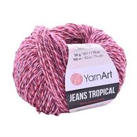 Obrázok ku produktu Pletacia priadza YarnArt JEANS TROPICAL 615 červená ružová bordová