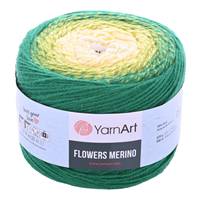 Obrázok ku produktu Pletacia vlna YarnArt FLOWERS MERINO 538 zelená žltá