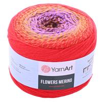 Obrázok ku produktu Pletacia vlna YarnArt FLOWERS MERINO 541 fialová oranžová ružová
