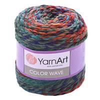 Obrázok ku produktu Pletacia vlna YarnArt COLOR Wave 110 modrá zelená hnedá