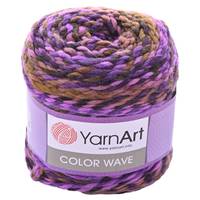 Obrázok ku produktu Pletacia vlna YarnArt COLOR Wave 111 fialová hnedá