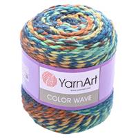 Obrázok ku produktu Pletacia vlna YarnArt COLOR Wave 114 modrá zelená hnedá