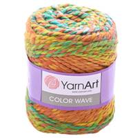 Obrázok ku produktu Pletacia vlna YarnArt COLOR Wave 117 zelená oranžová žltá