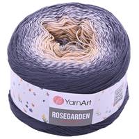 Obrázok ku produktu Pletacia priazda YarnArt ROSEGARDEN 323 sivá čierna béžová