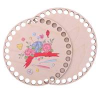 Obrázok ku produktu Drevené dno na košík okrúhle maľované 07