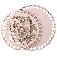 Obrázok ku produktu Drevené dno na košík okrúhle vyrezávané 02 1bal