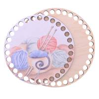 Obrázok ku produktu Drevené dno na košík okrúhle maľované 03