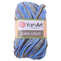 Obrázok ku produktu Pletacia priadza YarnArt JEANS CRAZY 7202 modrá béžová hnedá
