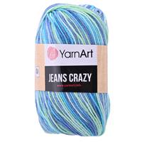 Obrázok ku produktu Pletacia priadza YarnArt JEANS CRAZY 7204 modrá zelená biela