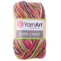 Obrázok ku produktu Pletacia priadza YarnArt JEANS CRAZY 7206 ružová hnedá zelená