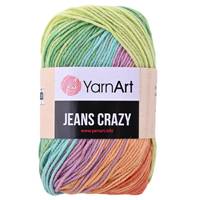 Obrázok ku produktu Pletacia priadza YarnArt JEANS CRAZY 8202 oranžová zelená fialová