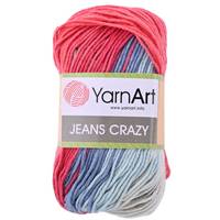 Obrázok ku produktu Pletacia priadza YarnArt JEANS CRAZY 8205 červená modrá biela