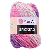 Obrázok ku produktu Pletacia priadza YarnArt JEANS CRAZY 8206 ružová fialová biela