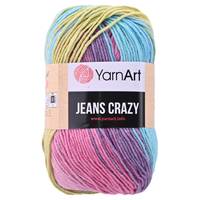 Obrázok ku produktu Pletacia priadza YarnArt JEANS CRAZY 8211 zelená ružová modrá