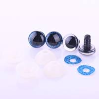 Obrázok ku produktu OČI bezpečnostné 18mm modrá glitrovaná 2 páry