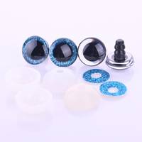 Obrázok ku produktu OČI bezpečnostné 16mm glitrové modrá tyrkysová 2 páry