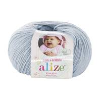 Obrázok ku produktu Pletacia vlna Alize BABY WOOL 224 modrá sivá