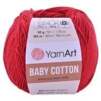 Obrázok ku produktu Pletacia priazda YarnArt BABY cotton 427 červená sýta