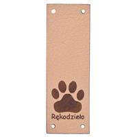 Obrázok ku produktu NÁŠIVKA handmade labka dole béžová tmavá