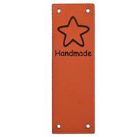 Obrázok ku produktu NÁŠIVKA handmade hviezda hore oranžová tmavá