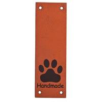 Obrázok ku produktu NÁŠIVKA handmade labka dole oranžová tmavá