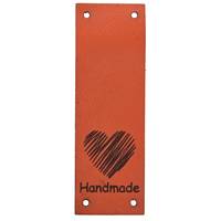 Obrázok ku produktu NÁŠIVKA handmade srdce dole oranžová tmavá