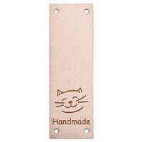 Obrázok ku produktu NÁŠIVKA handmade mačka dole béžová svetlá