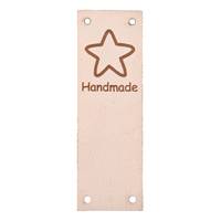 Obrázok ku produktu NÁŠIVKA handmade hviezda hore béžová svetlá