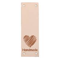 Obrázok ku produktu NÁŠIVKA handmade srdce dole béžová svetlá