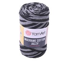 Obrázok ku produktu Špagát na macrame techniku YartArt MACRAME COTTON JAZZY 1210 čierna sivá