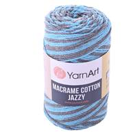 Obrázok ku produktu Špagát na macrame techniku YartArt MACRAME COTTON JAZZY 1212 modrá sivá