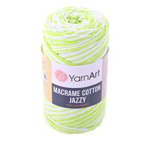 Obrázok ku produktu Špagát na macrame techniku YartArt MACRAME COTTON JAZZY 1221 biela žltá neónová