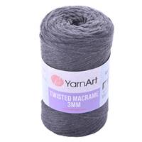 Obrázok ku produktu Špagát na macrame techniku YartArt TWISTED MACRAME 3mm 758 sivá tmavá