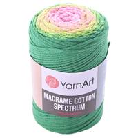 Obrázok ku produktu Špagát na macrame techniku YartArt MACRAME COTTON SPECTRUM 1309 zelená ružová žltá
