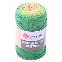 Obrázok ku produktu Špagát na macrame techniku YartArt MACRAME COTTON SPECTRUM 1313 žltá zelená biela