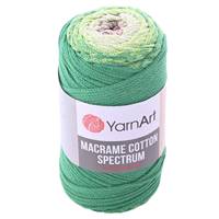 Obrázok ku produktu Špagát na macrame techniku YarnArt MACRAME COTTON SPECTRUM 1322 hnedá zelená žltá