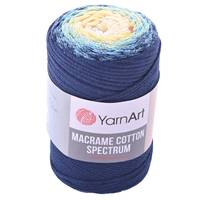 Obrázok ku produktu Špagát na macrame techniku YartArt MACRAME COTTON SPECTRUM 1328 žltá modrá