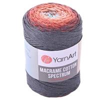 Obrázok ku produktu Špagát na macrame techniku YartArt MACRAME COTTON SPECTRUM 1307 sivá oranžová modrá