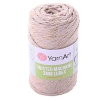 Obrázok ku produktu Špagát na macrame techniku YartArt TWISTED MACRAME LUREX 3mm 753 béžová