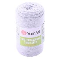 Obrázok ku produktu Špagát na macrame techniku YartArt TWISTED MACRAME LUREX 3mm 756 sivá svetlá