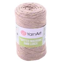 Obrázok ku produktu Špagát na macrame techniku YartArt TWISTED MACRAME LUREX 3mm 768 hnedá