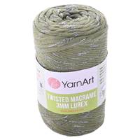 Obrázok ku produktu Špagát na macrame techniku YartArt TWISTED MACRAME LUREX 3mm 787 zelená tmavá
