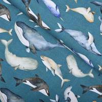 Obrázok ku produktu BAVLNENÝ ÚPLET oceán modrá zelená béžová