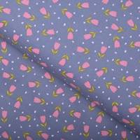 Obrázok ku produktu BAVLNENÁ LÁTKA prací kord kvety sivá