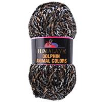 Obrázok ku produktu Pletacia priadza Himalaya DOLPHIN ANIMAL COLORS 83102 čierna hnedá