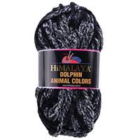 Obrázok ku produktu Pletacia priadza Himalaya DOLPHIN ANIMAL COLORS 83106  čierna sivá modrá