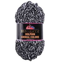 Obrázok ku produktu Pletacia priadza Himalaya DOLPHIN ANIMAL COLORS 83109 čierna sivá
