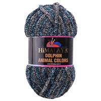 Obrázok ku produktu Pletacia priadza Himalaya DOLPHIN ANIMAL COLORS 83112 čierna hnedá modrá
