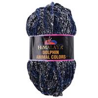 Obrázok ku produktu Pletacia priadza Himalaya DOLPHIN ANIMAL COLORS 83113 čierna modrá